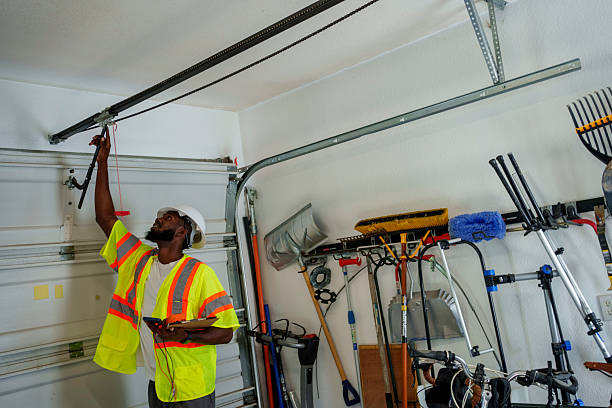 Professional Garage Door Panel Replacement technician working in Fords, NJ